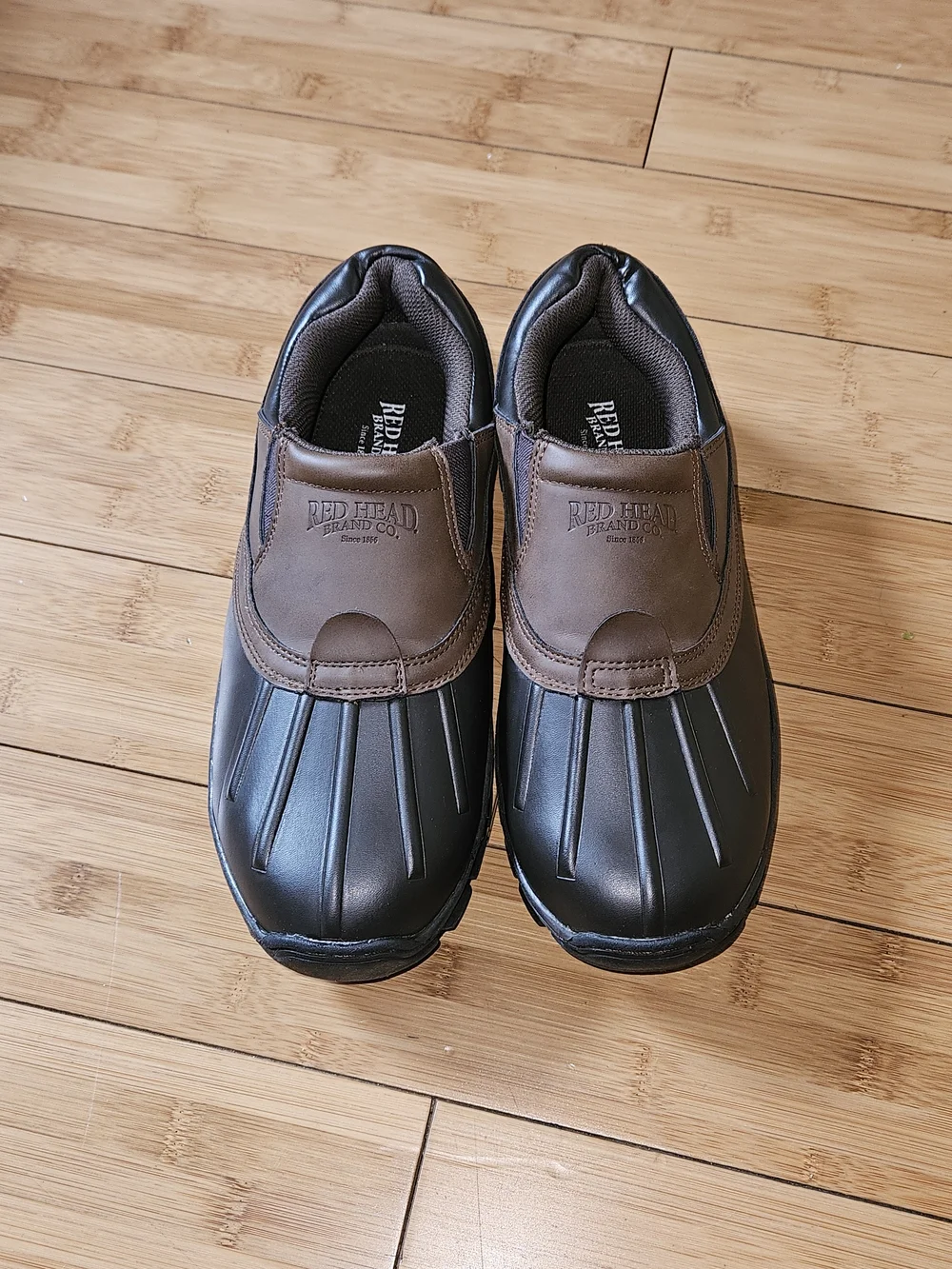 RedHead Brown and Black Men's Slip-On Waterproof Outdoor Boots Size 10